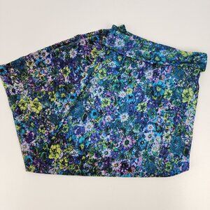 No Boundaries Women Jr Small 3-5 Boho Floral Maxi Stretch Mesh Skirt Lined Upper